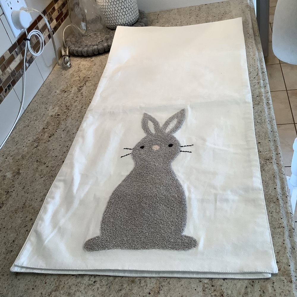 The Farmhouse by Rachel Ashwell Rabbit Heads & Tails Table Runner 70” Easter